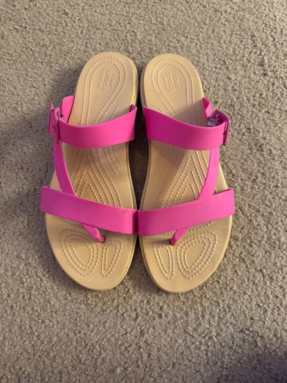 Crocs Hot Pink Strappy Sandals